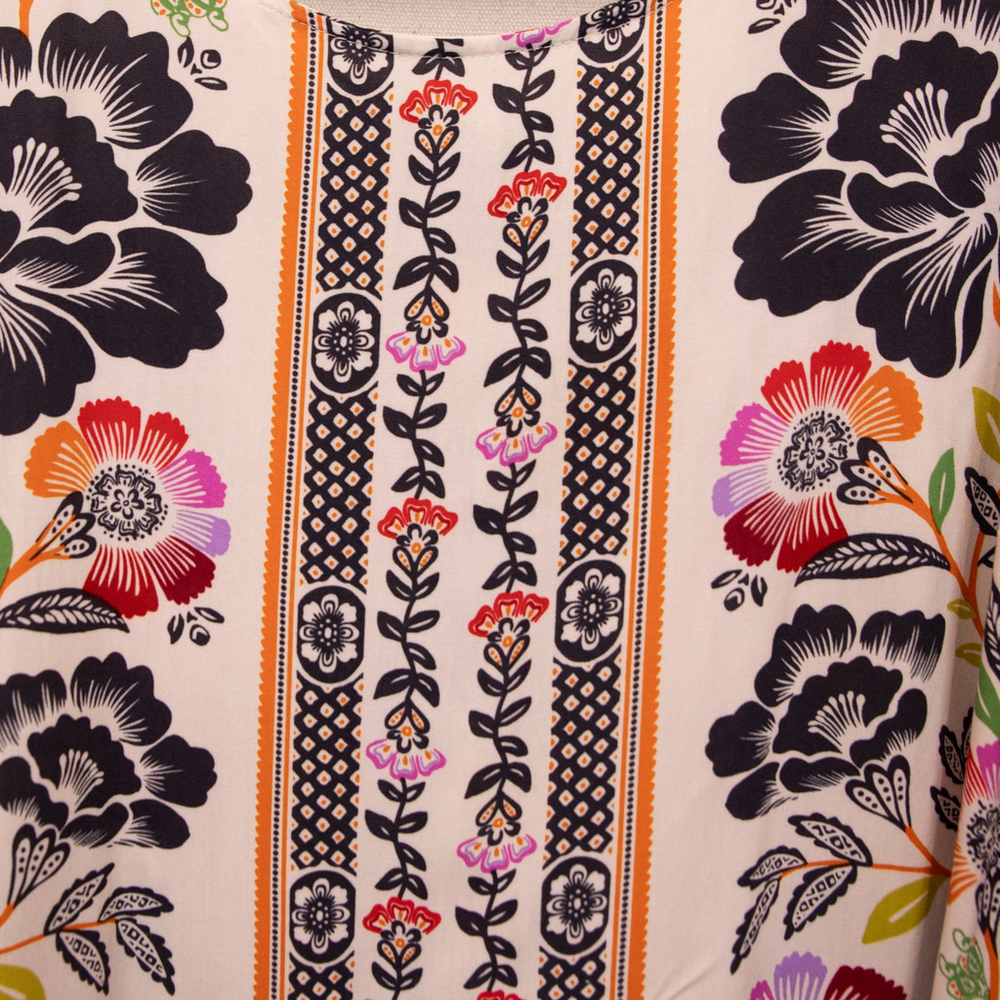 Cynthia Rowley floral sleeves top and wide cropped leg pant set-2X - Picture 3 of 8